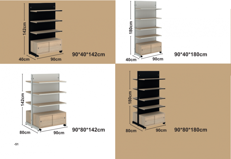 Solid Holzregale + Kabinett